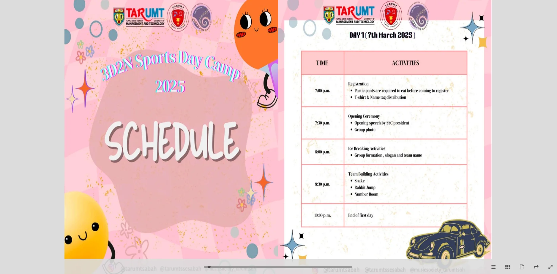 Event Booklet & Schedule Design (3D2N Sports Day Camp 2025)
